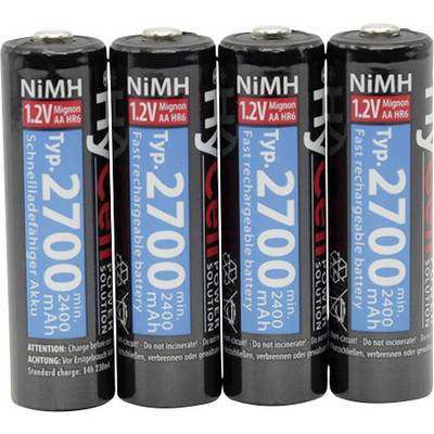 Ceruza akku AA, NiMH, 1,2V 2700 mAh, 4 db, HyCell LR06, AA, LR6, AAB4E, AM3, 815, E91, LR6N Ceruza akku AA, NiMH, 1,2V 2700 mAh, 4 db, HyCell LR06, AA, LR6, AAB4E, AM3, 815, E91, LR6N