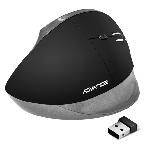 Advance VERTICAL PLUS MOUSE 2400 DPI Egér vezeték nélküli fekete Advance VERTICAL PLUS MOUSE 2400 DPI Egér vezeték nélküli fekete