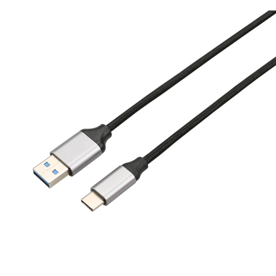 AVAX CB301G STEELY USB A-Type C 60W 1,5m 3A gyorstöltő kábel acélszürke AVAX CB301G STEELY USB A-Type C 60W 1,5m 3A gyorstöltő kábel acélszürke