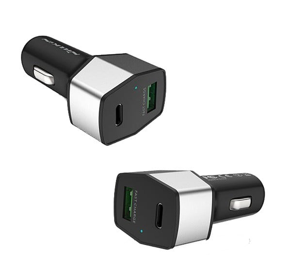 NILLKIN CELERITY autós töltő USB aljzat / Type-C aljzat (5V / 3000mA, PD gyorstöltés támogatás) EZÜST NILLKIN CELERITY autós töltő USB aljzat / Type-C aljzat (5V / 3000mA, PD gyorstöltés támogatás) EZÜST