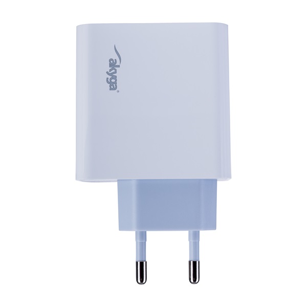 Akyga USB-A + USB-C PD hálózati töltő adapter fehér (AK-CH-14) Akyga USB-A + USB-C PD hálózati töltő adapter fehér (AK-CH-14)