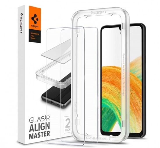 Spigen AlignMaster Samsung Galaxy A33 5G Tempered kijelzővédő fólia 2db (AGL04296) Spigen AlignMaster Samsung Galaxy A33 5G Tempered kijelzővédő fólia 2db (AGL04296)
