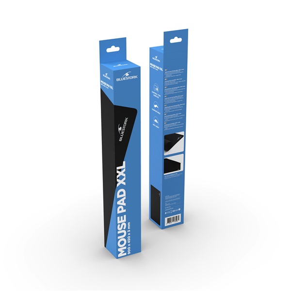 Bluestork BS-PAD-XXL 900x450x2mm Egérpad   fekete 