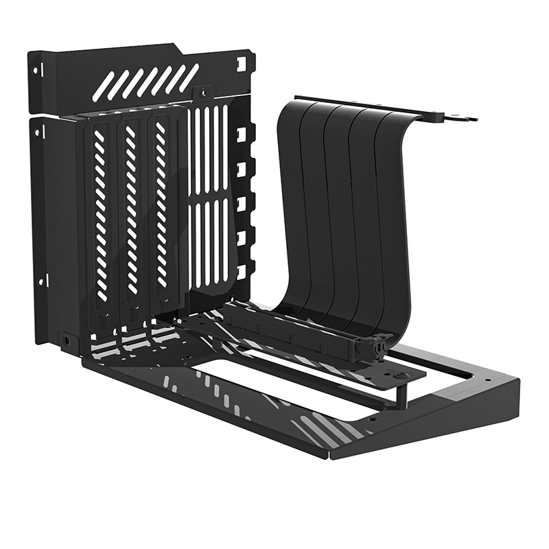 Darkflash DY470 számítógépház  + 4 ventilátor + GPU konzol Fekete