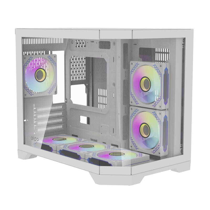 Darkflash FT418 számítógépház + 6 ARGB ventilátor Fehér 