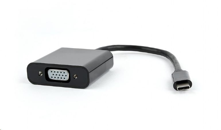 Gembird Cablexpert USB-C -> VGA female adapter, fekete (AB-CM-VGAF-01) Gembird Cablexpert USB-C -> VGA female adapter, fekete (AB-CM-VGAF-01)