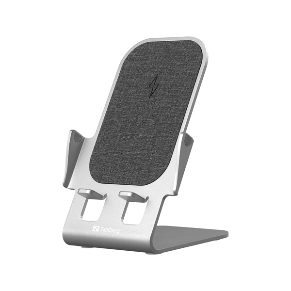 Sandberg Telefon tartó/töltő Wireless Charger Stand 15W Alu Sandberg Telefon tartó/töltő Wireless Charger Stand 15W Alu