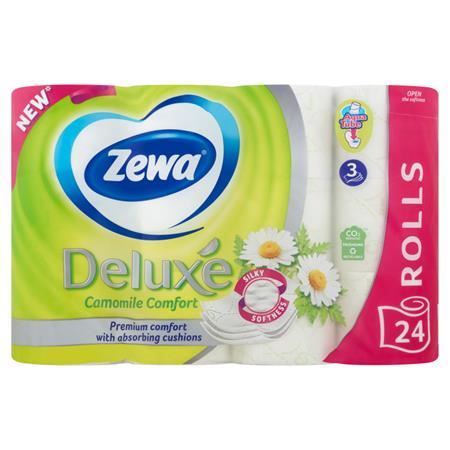 Zewa Deluxe 3 rétegű, kistekercses, 24 tekercs toalettpapír kamilla (40867)