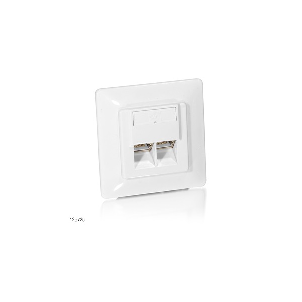 Equip Keystone 125725 2 port Cat5e STP 80x80mm fehér 5db/csomag Süllyeszthető csatlakozó aljzat Equip Keystone 125725 2 port Cat5e STP 80x80mm fehér 5db/csomag Süllyeszthető csatlakozó aljzat