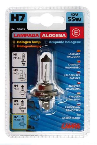 Lampa 12V H7 55W izzó, bliszter, 1db (0158053) Lampa 12V H7 55W izzó, bliszter, 1db (0158053)