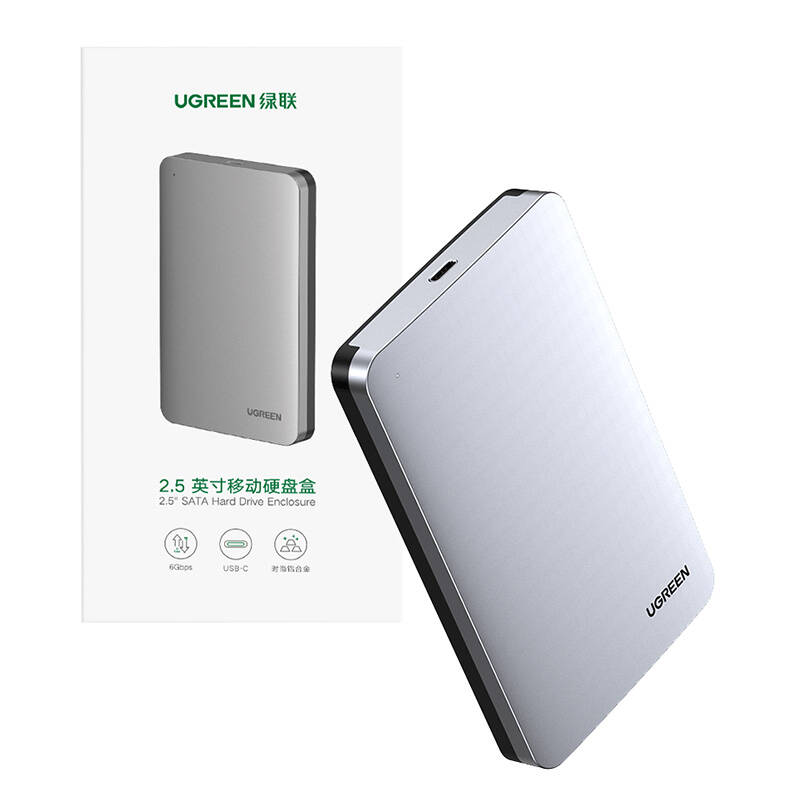 Hard disk enclosure 2,5" SATA HDD / SSD Ugreen CM300, 6 Gbps, USB-C 3.1 Gen2 (gray) Hard disk enclosure 2,5" SATA HDD / SSD Ugreen CM300, 6 Gbps, USB-C 3.1 Gen2 (gray)