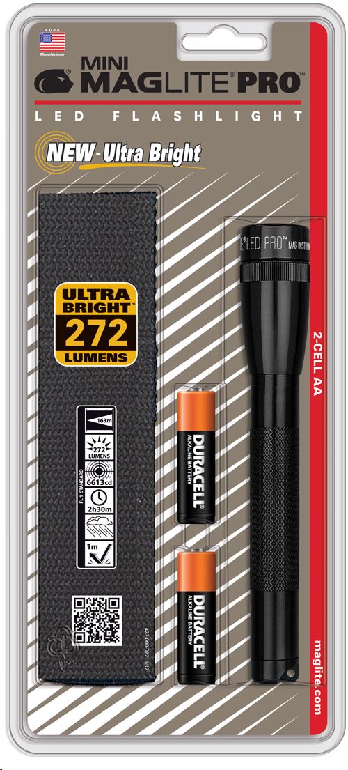 Maglite Mini AA Pro LED elemlámpa fekete bliszter (SP2P01H)