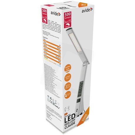 Avide ABLDL-BLC-5W-WH LED ASZTALI LÁMPA ÜZLETI BŐRHATÁSÚ CLAUDE NAPTÁR FEHÉR 5W Avide ABLDL-BLC-5W-WH LED ASZTALI LÁMPA ÜZLETI BŐRHATÁSÚ CLAUDE NAPTÁR FEHÉR 5W