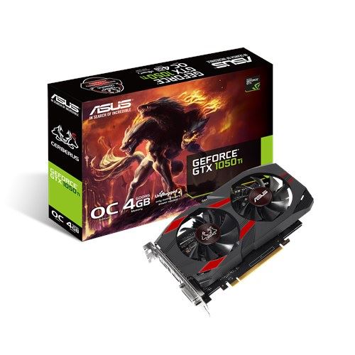 ASUS GeForce GTX 1050 Ti 4GB videokártya (CERBERUS-GTX1050TI-O4G)