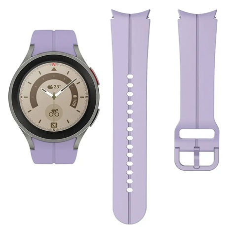 Mybandz 40431 SPORTOS SZILIKON ÓRASZÍJ GALAXY WATCH 5-6-7 /HALVÁNY LILA-RÉS NÉLKÜL/ 20MM
