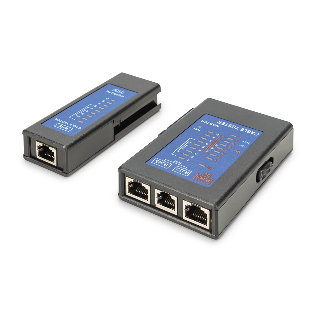Digitus DN-14001-2 hálózati kábelteszter Fekete