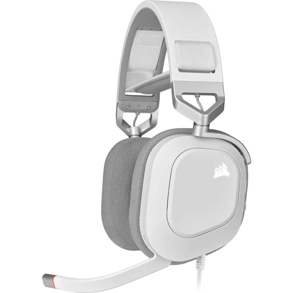 CORSAIR HS80 RGB USB 7.1 Gaming Headset, Fehér CORSAIR HS80 RGB USB 7.1 Gaming Headset, Fehér