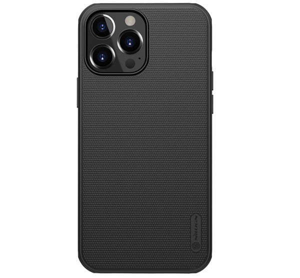 NILLKIN SUPER FROSTED PRO műanyag telefonvédő (közepesen ütésálló, gumírozott, érdes felület) FEKETE [Apple iPhone 13 Pro Max]