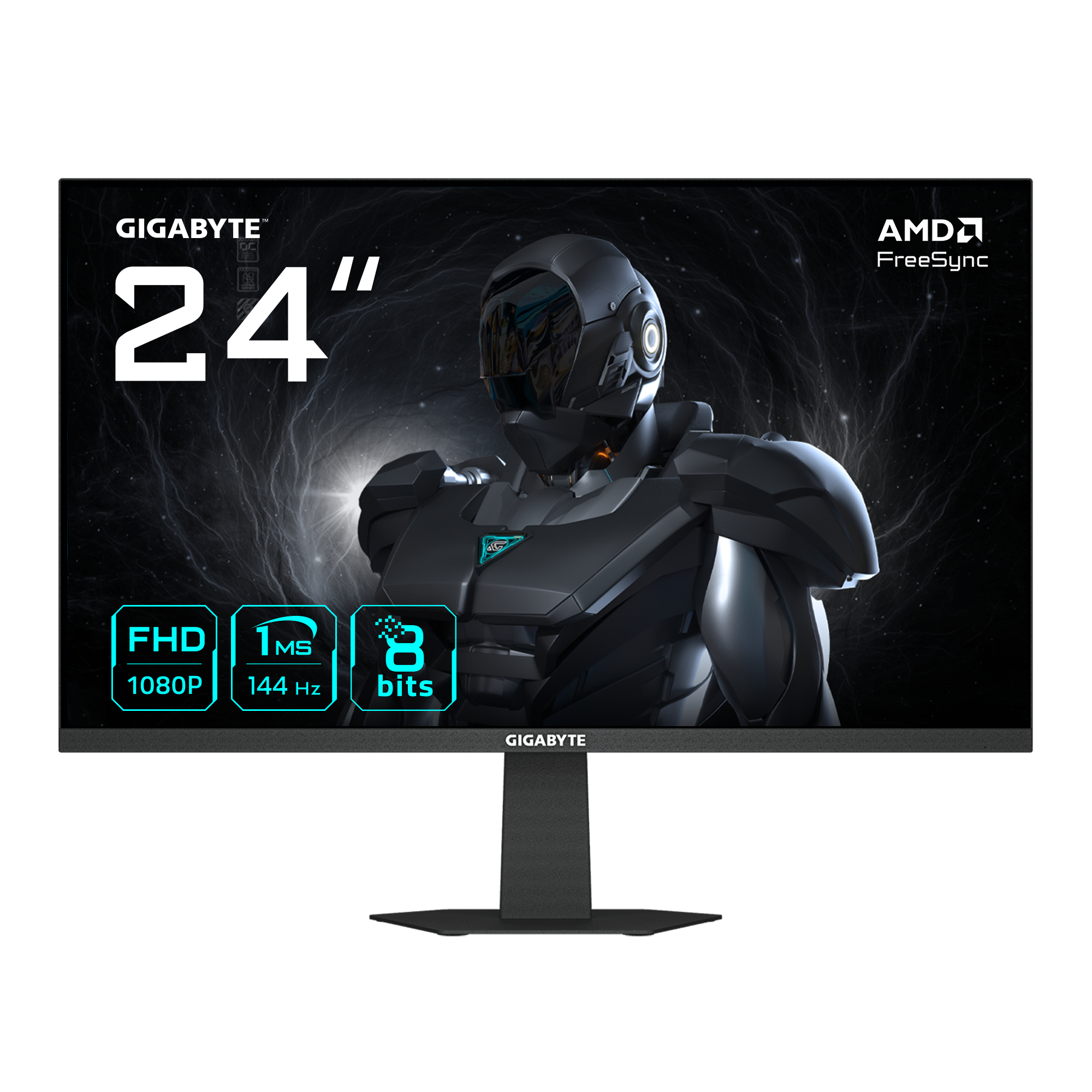 Gigabyte 23,8" GS24F14  Monitor - 1920x1080,  Full HD, LED, IPS, 144Hz, 1ms, FreeSync, Gamer,  Fekete