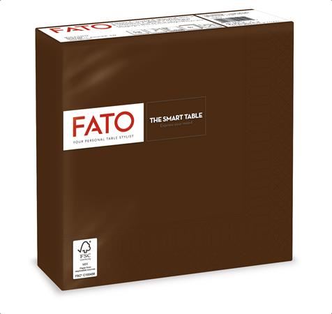 Fato Smart Table szalvéta 33x33cm (50 db/csomag) csokoládé barna (82622400) Fato Smart Table szalvéta 33x33cm (50 db/csomag) csokoládé barna (82622400)