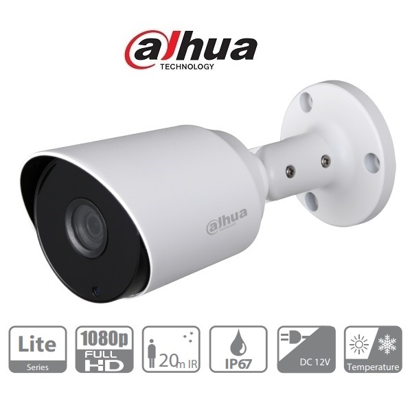 Dahua HAC-HFW1200T kültéri, 2MP, 2,8mm, IR20m, 4in1 HD analóg csőkamera Dahua HAC-HFW1200T kültéri, 2MP, 2,8mm, IR20m, 4in1 HD analóg csőkamera