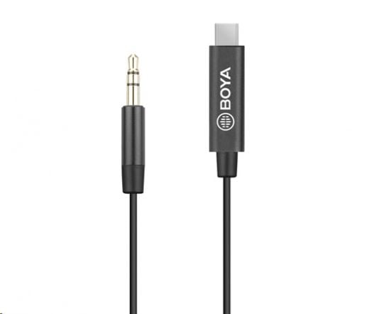 Boya Audio BY-K2 3.5mm TRS jack csatlakozó -> TYPE-C átalakító kábel 20cm Boya Audio BY-K2 3.5mm TRS jack csatlakozó -> TYPE-C átalakító kábel 20cm