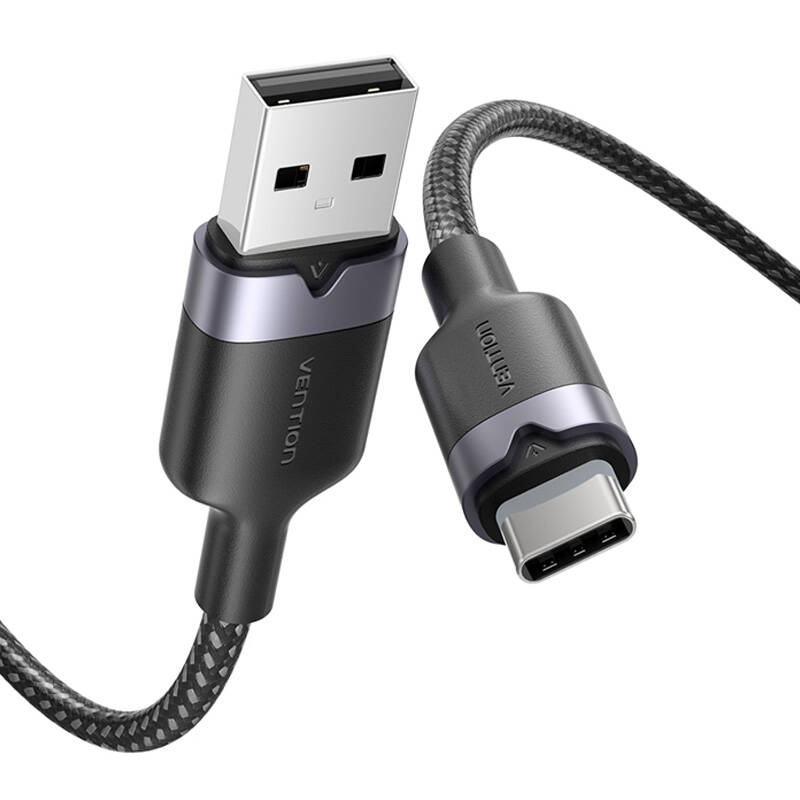 Vention CTNBF 1 M USB 2.0 A - USB-C 3A kábel Fekete