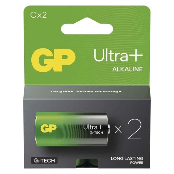 GP Ultra Plus alkáli elem LR14 (C) 2db GP Ultra Plus alkáli elem LR14 (C) 2db