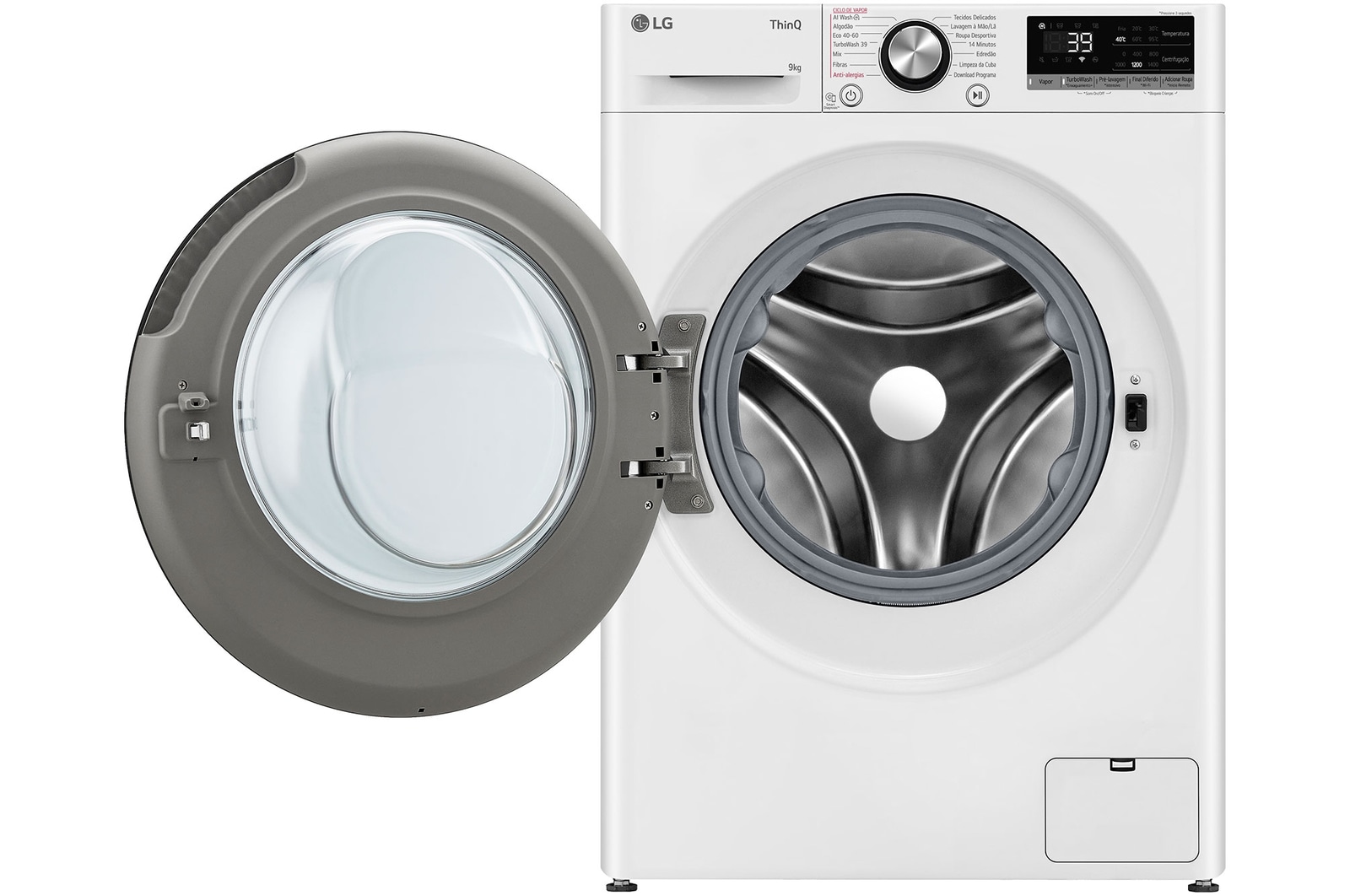 LG F2WR709S2W Elöltöltős keskeny mosógép – 9 kg, 1200 ford./perc, A Energiaosztály, Gőz funkció, WiFi