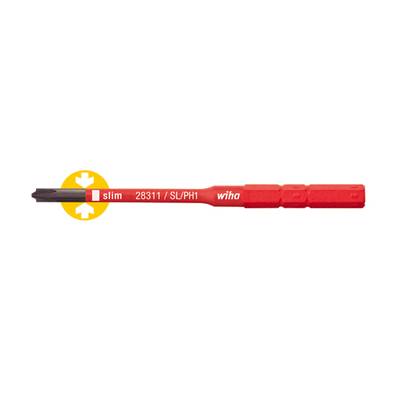 VDE Egyeneshornyú, Plusz/mínusz Cserélhető penge Wiha SoftFinish electric, Xeno SL/PH 2 75 mm Alkalmas Wiha Torque