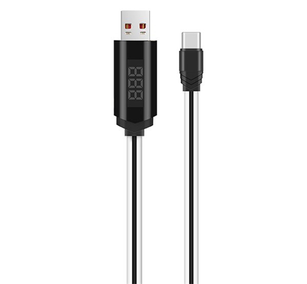HOCO U29 adatátvitel kábel és töltő (USB - Type-C, gyorstöltés támogatás, 100cm, törésgátló, LED kijelző) FEHÉR (U29_TYPE-C_W) HOCO U29 adatátvitel kábel és töltő (USB - Type-C, gyorstöltés támogatás, 100cm, törésgátló, LED kijelző) FEHÉR (U29_TYPE-C_W)