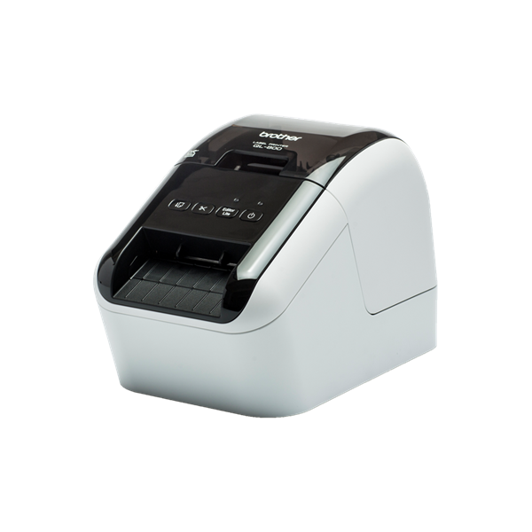 BROTHER Címkenyomtató QL-800 asztali thermál Fekete/Piros nyomtatás 148 mm/mp USB 300dpi PT Editor Lite DK címke