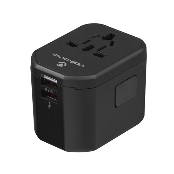 Volkano Worldwide Series utazó töltőadapter PD 20W + QC Volkano Worldwide Series utazó töltőadapter PD 20W + QC