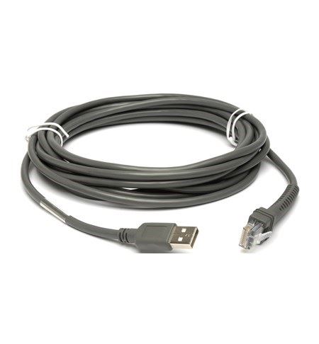 Zebra vonalkód olvasó adatkábel USB 15ft (4.57m) (CBA-U10-S15ZAR)
