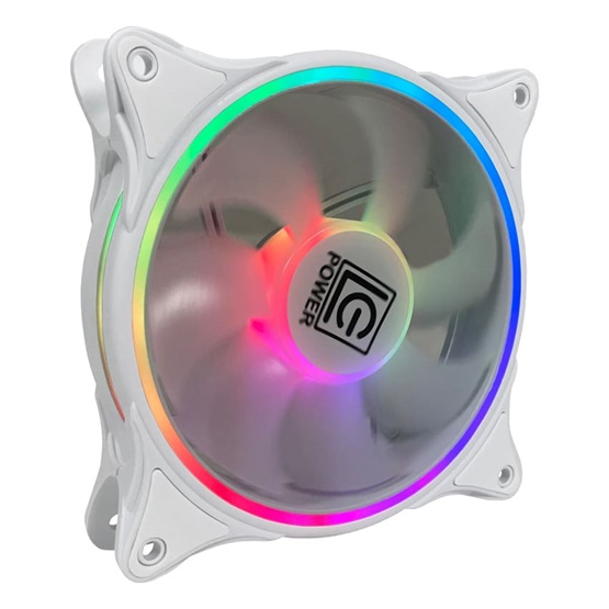  LC Power LC-CF-120-ARGB-W Hűtő ventilátor Fehér