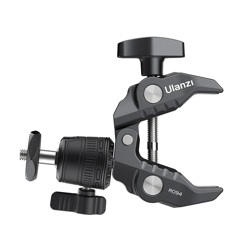 Ulanzi R099 satu/bilincs rögzítő mini gömbfejjel Ulanzi R099 satu/bilincs rögzítő mini gömbfejjel
