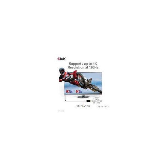  Club3D HDMI 2.1 MALE TO HDMI 2.1 MALE ULTRA HIGH SPEED 4K 120Hz  1,5m  kábel