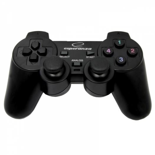 Esperanza EG106 VIBRATION GAMEPAD PS2/PS3/PC USB fekete