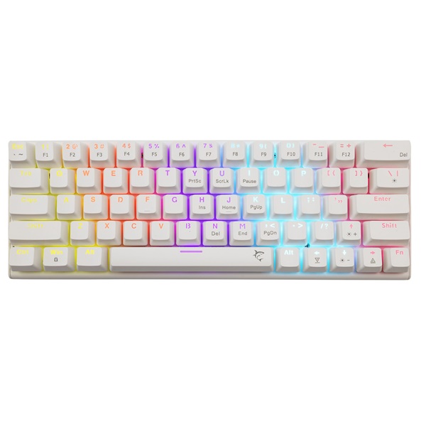 White Shark WAKIZASHI 2 GK-002221V2-W/BL-US US fehér mechanikus (blue switch) gamer billentyűzet