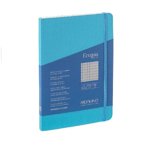 Fabriano Ecoqua Plus A5 80 lapos türkiz kockás notesz Fabriano Ecoqua Plus A5 80 lapos türkiz kockás notesz