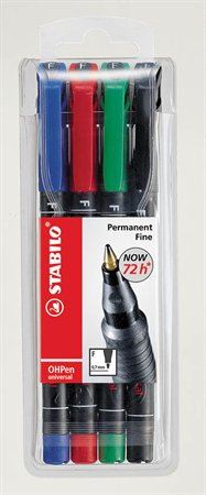STABILO "OHPen F" alkoholos marker készlet 0,7 mm 4 különböző szín (842/4) STABILO "OHPen F" alkoholos marker készlet 0,7 mm 4 különböző szín (842/4)