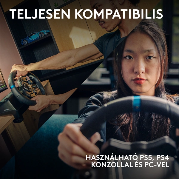 Logitech G923 TrueForce szimulátor-versenykormány PS5/PS4/PC fekete (941-000149)