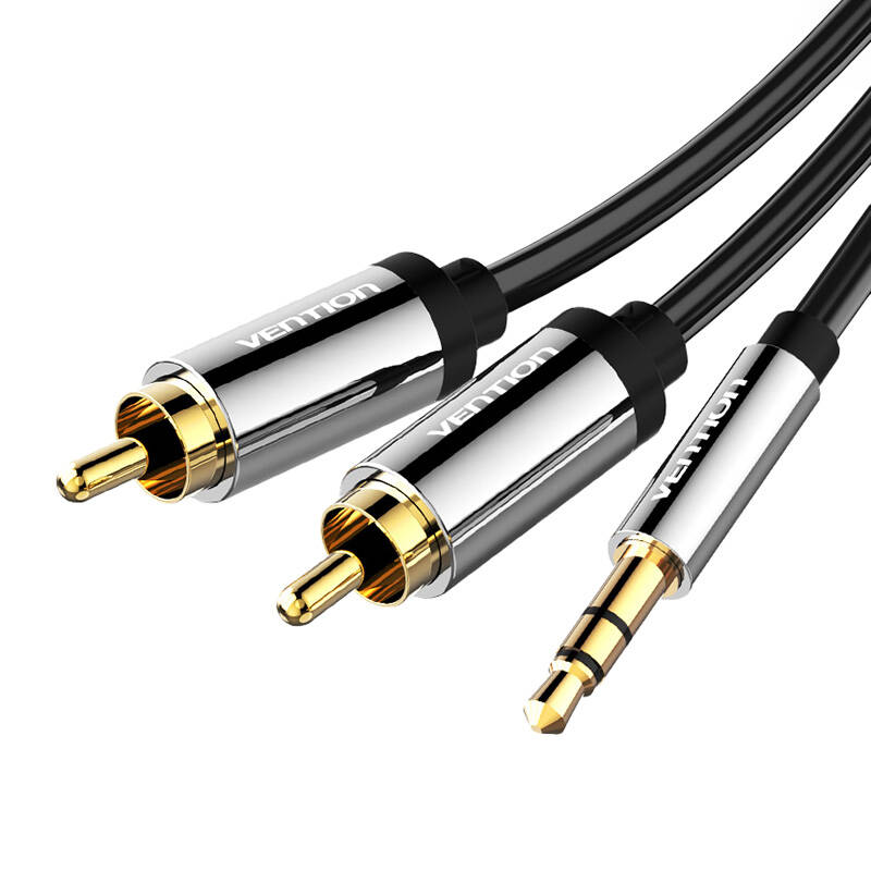 3.5mm Male to 2x RCA Male Audio Cable 3m Vention BCFBI Black