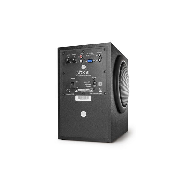 WaveMaster  STAX BT  46W RMS  Fa mélynyomó Bluetooth 2.1  Hangszóró  Fekete 