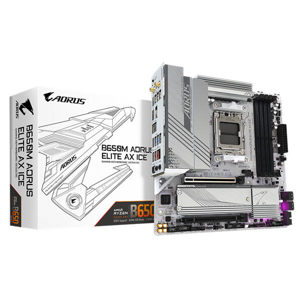 GIGABYTE AM5 B650E AORUS ELITE X ICE AMD B650 mATX Alaplap GIGABYTE AM5 B650E AORUS ELITE X ICE AMD B650 mATX Alaplap
