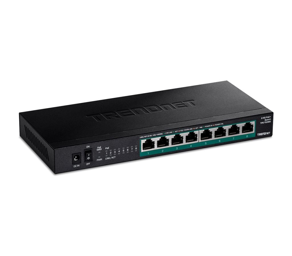 TRENDnet TPE-TG380 8 port Unmanaged 2.5G PoE+ Switch