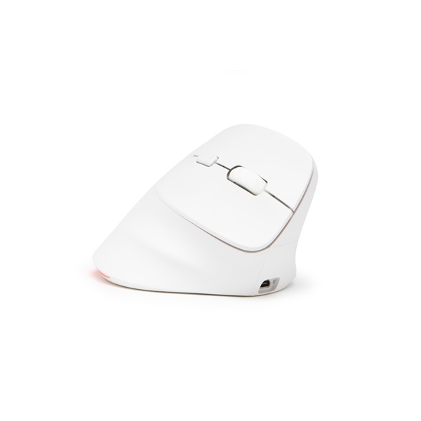 Bluestork M-WL-ERGO-LUMI-W  Ergonomic Rechargeable  Vezeték nélküli Egér Fehér 