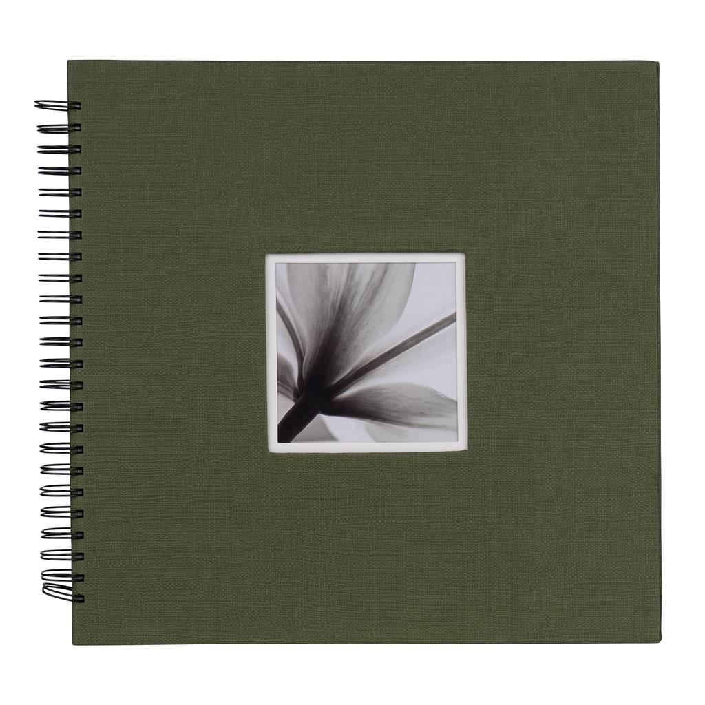 Dörr fotóalbum, spirálos, ablakos, beragasztós, UniTex, 34x34cm, 20lap/40oldal, zöld Dörr fotóalbum, spirálos, ablakos, beragasztós, UniTex, 34x34cm, 20lap/40oldal, zöld