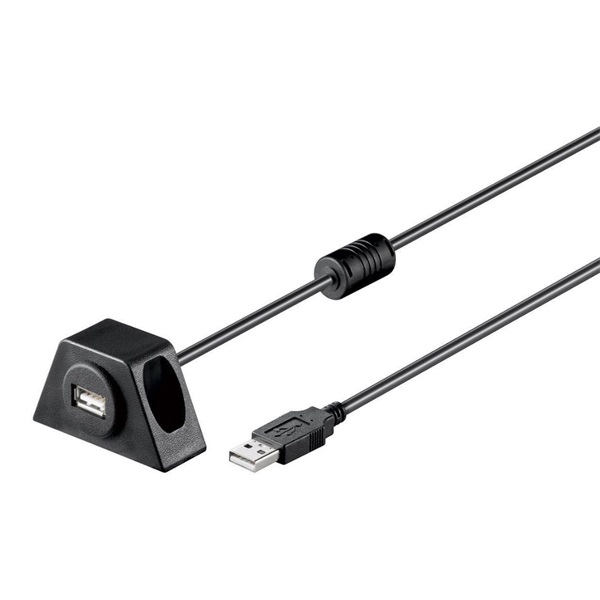 PremiumCord kábel USB 2.0 A - A, M/F, Asztalra szerelhető, 3m, Fekete (KU2DOCK3) PremiumCord kábel USB 2.0 A - A, M/F, Asztalra szerelhető, 3m, Fekete (KU2DOCK3)
