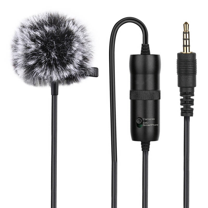 Microphone with a clip PULUZ 3.5mm Jack 6m Microphone with a clip PULUZ 3.5mm Jack 6m